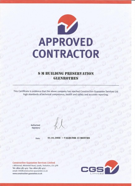 CGS - Construction Guarantee Services - Approved Contractor